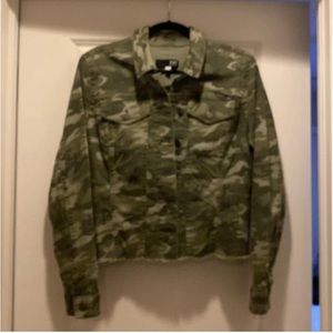 Kut from the cloth camo button front jacket.  Never worn